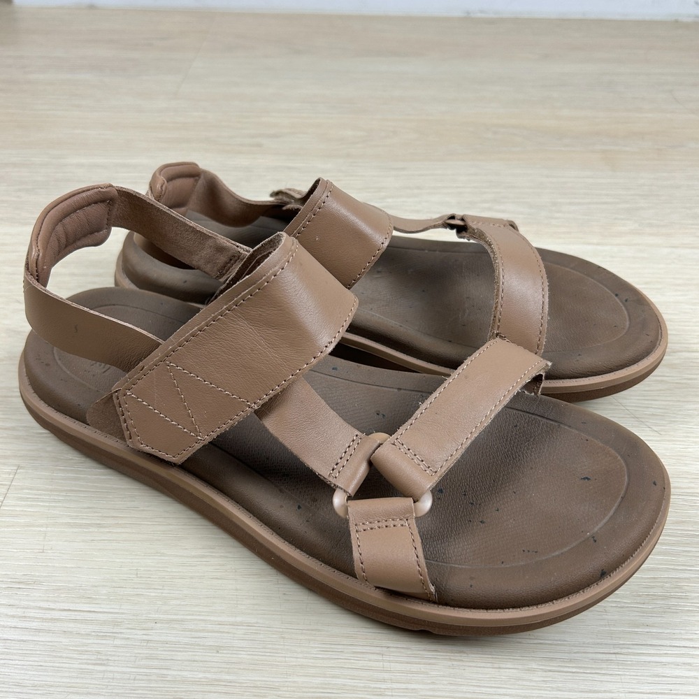Teva Madera Slingback Womens 9 Brown Leather Strappy Comfort Sandals 1152570
